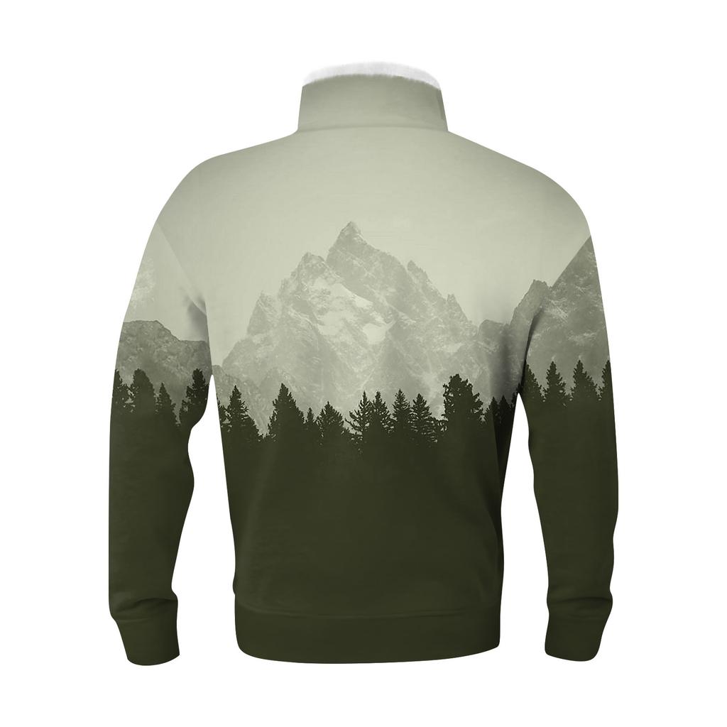 Das Herren-Sweatshirt mit Stehkragen im Frühling und Herbst ist ein Outdoor-Freizeitpullover