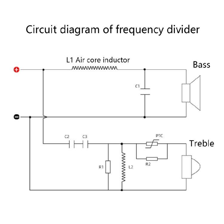 Audio Speaker Frequency Divider Filter Treble Bass 2 Way Crossover Speaker DIY