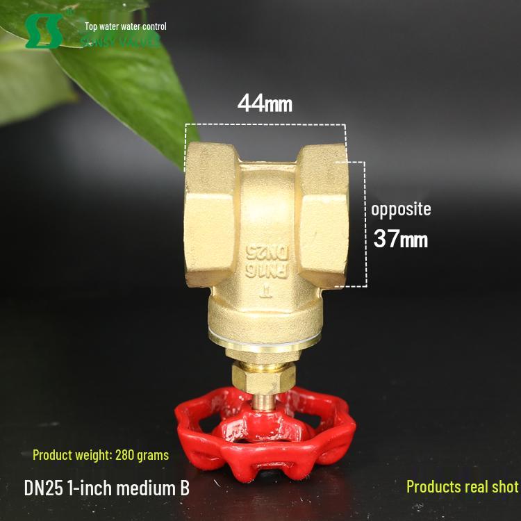 Brass Gate Valve for Water Meters with Thickened Silk Thread and PPR2 Double Hot Melt (4-6 Points)