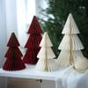 Papierowa Choinka Plaster Miodu 3D Święty Mikołaj Kula Plaster Miodu Dekoracja Stołu Ozdoby na Biurko Dekoracje na Przyjęcie Bożonarodzeniowe