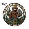 Spiritual Symbol Wall Sign Only You Can Prevent Wildfires Metal Sign, Vintage Round Bear Iron Hanging for Garden Decor, Funny Retro Tin Home, Garage,