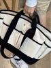 Korean Large Capacity Versatile Canvas Mommy Bag - Lightweight Crossbody Tote for Mother and Baby