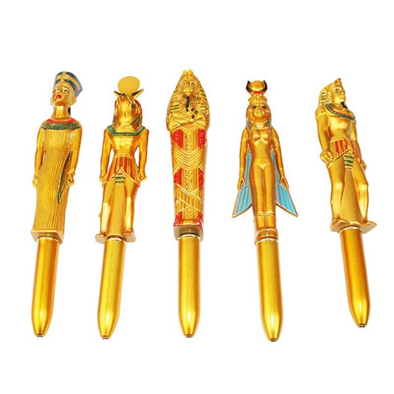 Egyptian Pharaoh Blue Ink Ballpoint Pen  Stamping Mummy Writing Ballpoint Pen