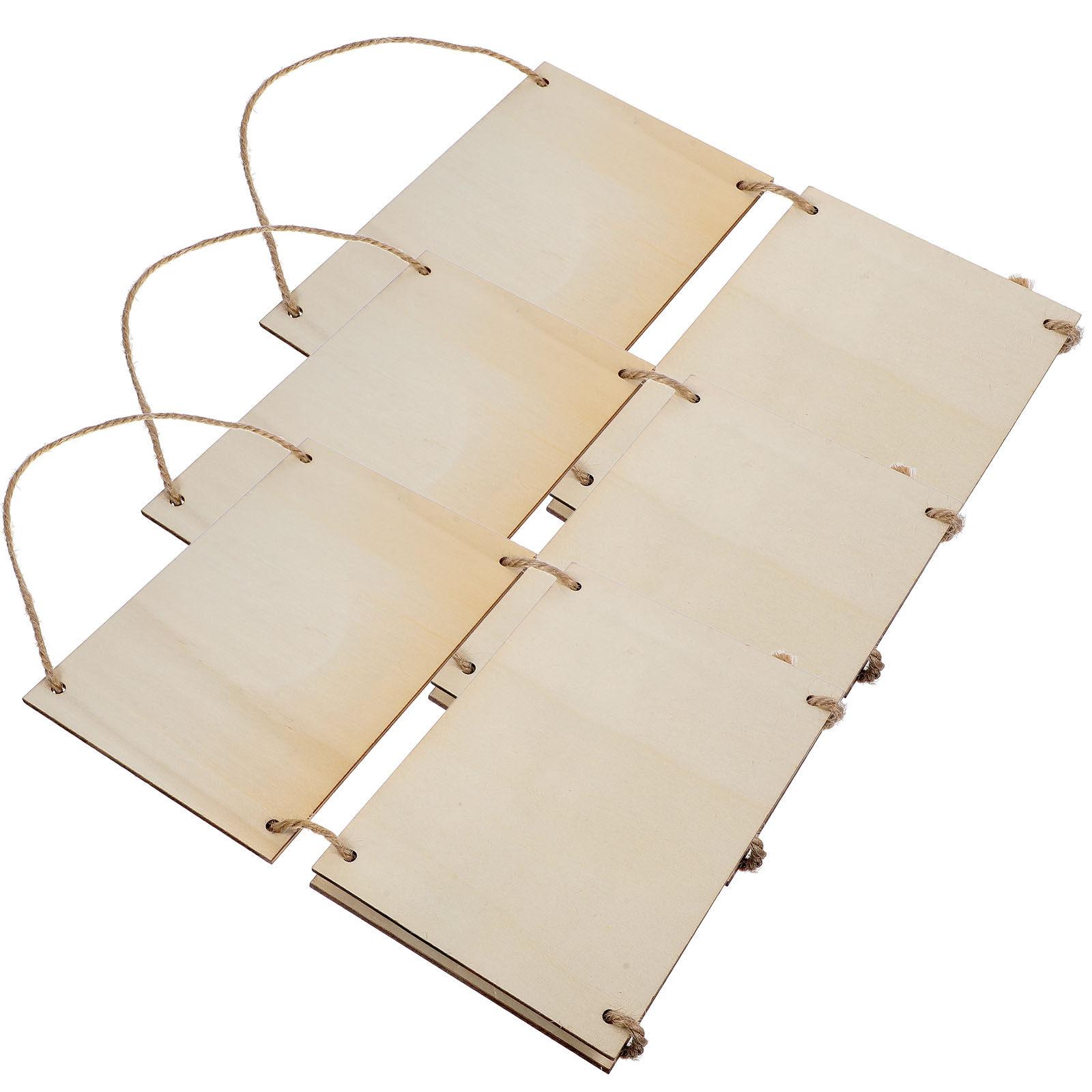

3Pcs Unfinished Wood Plaque DIY Hanging Board for Painting Graffiti Decoration Home Store Office Garden Classroom Festive 43X15X1CM