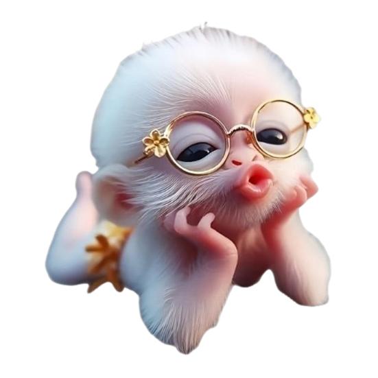 Car Pendant Cartoon Pouting Monkey Charm Acrylic Pendant Lightweight 2D Backpack Auto Accessory Car Decoration