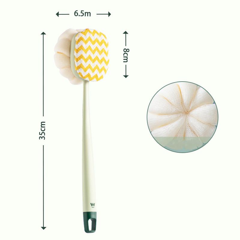 

1 шт. розовая губка длинная мягкая щетка для ванны двухсторонняя щетка для душа скребок для спины отшелушивающий чистящий инструмент