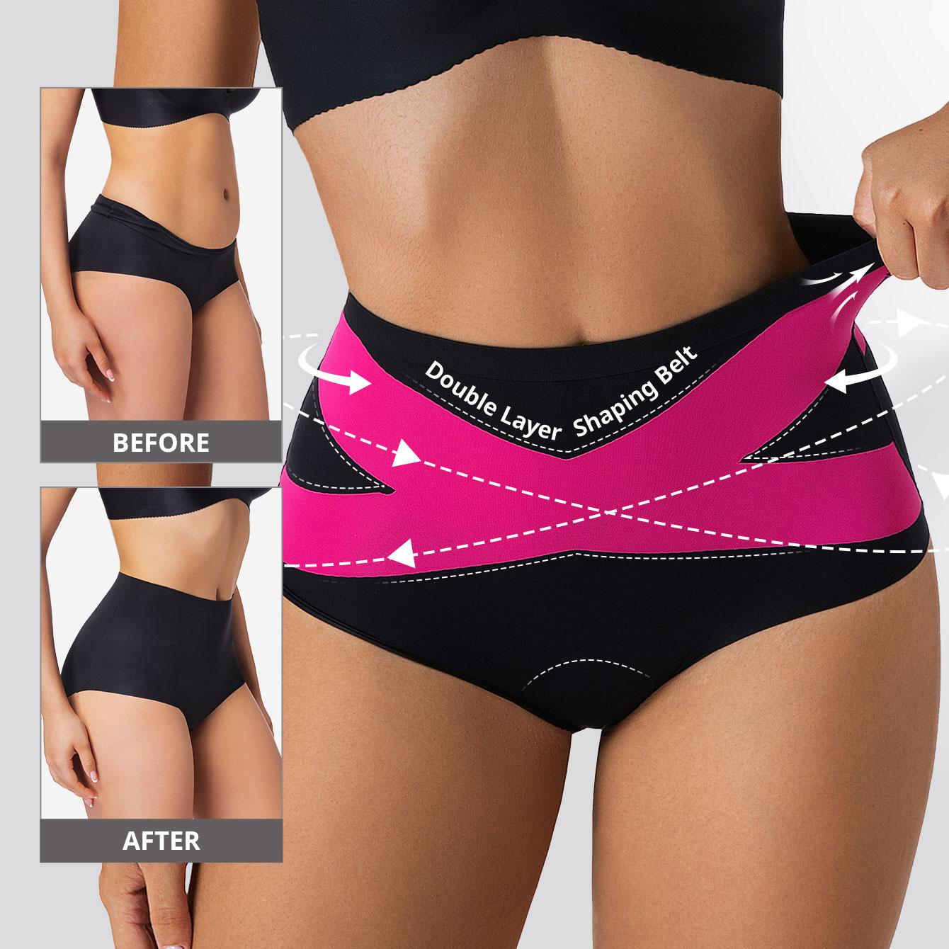 

FLARIXA Женские трусы-брифы с высокой талией для контроля живота, моделирующие фигуру, поднимающие бедра, бесшовное нижнее белье XL