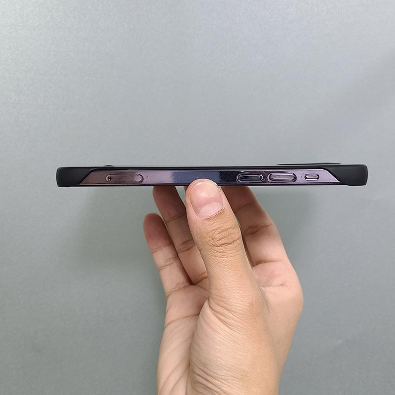 Applicable To IPhone17 Frameless Phone Case Matte Pc Apple 16 Promax Half Bag 1514 Bare Metal Feel Hard