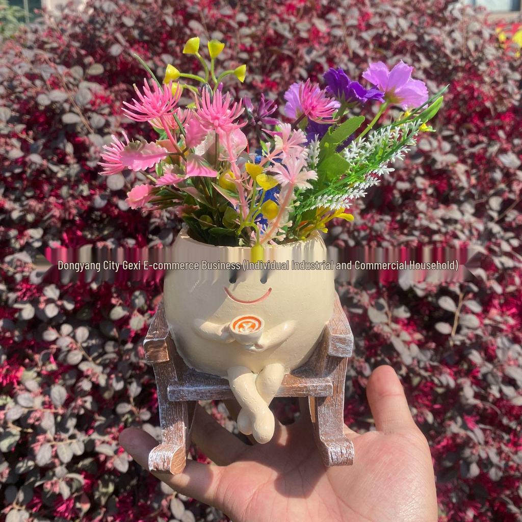 Rocking Chair Flower Pot Ornament - New Smile Creative Home Decor