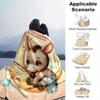 1pc Moon Donkey Printing Lightweight Flannel Blanket, Comfortable and Warm Blanket, for Camping Sofa Bed and Couch Office, Suitable for Gift Blankets