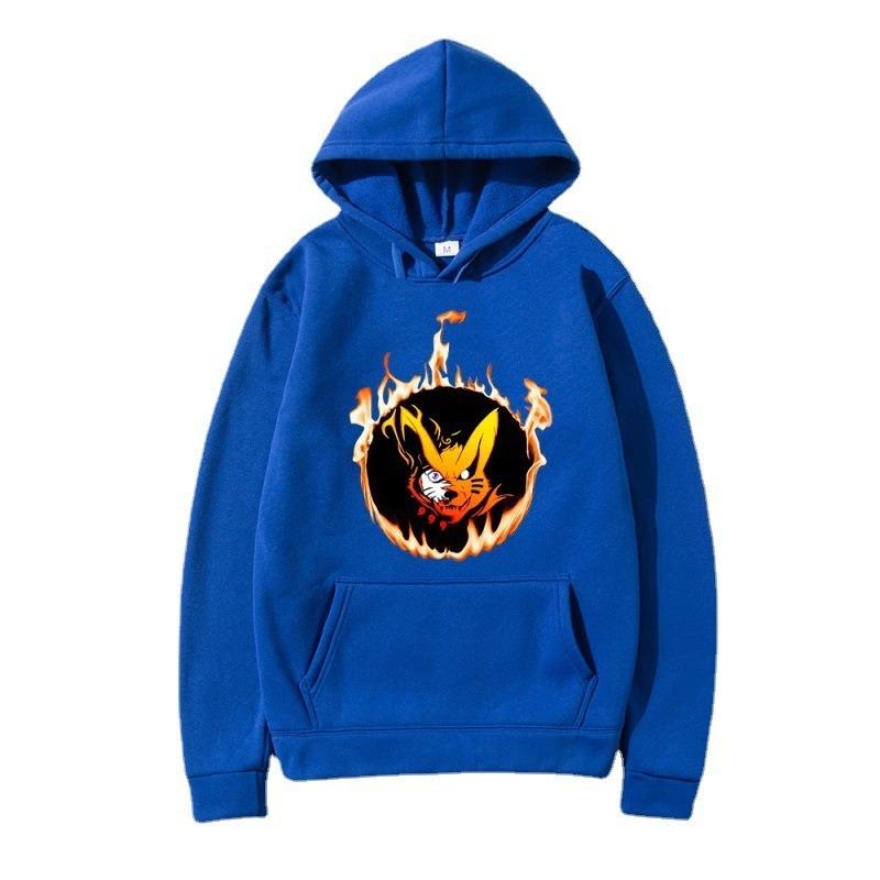 Japanese Animation Kurama Men's Hoodie Vintage Unisex Pullover Men Vintage Graphic Hoody Tops Oversize Streetwear Clothing
