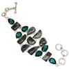 Moss Agate Chrome Diopside Gemstone Women's Jewelry Bracelets 7-8 ''