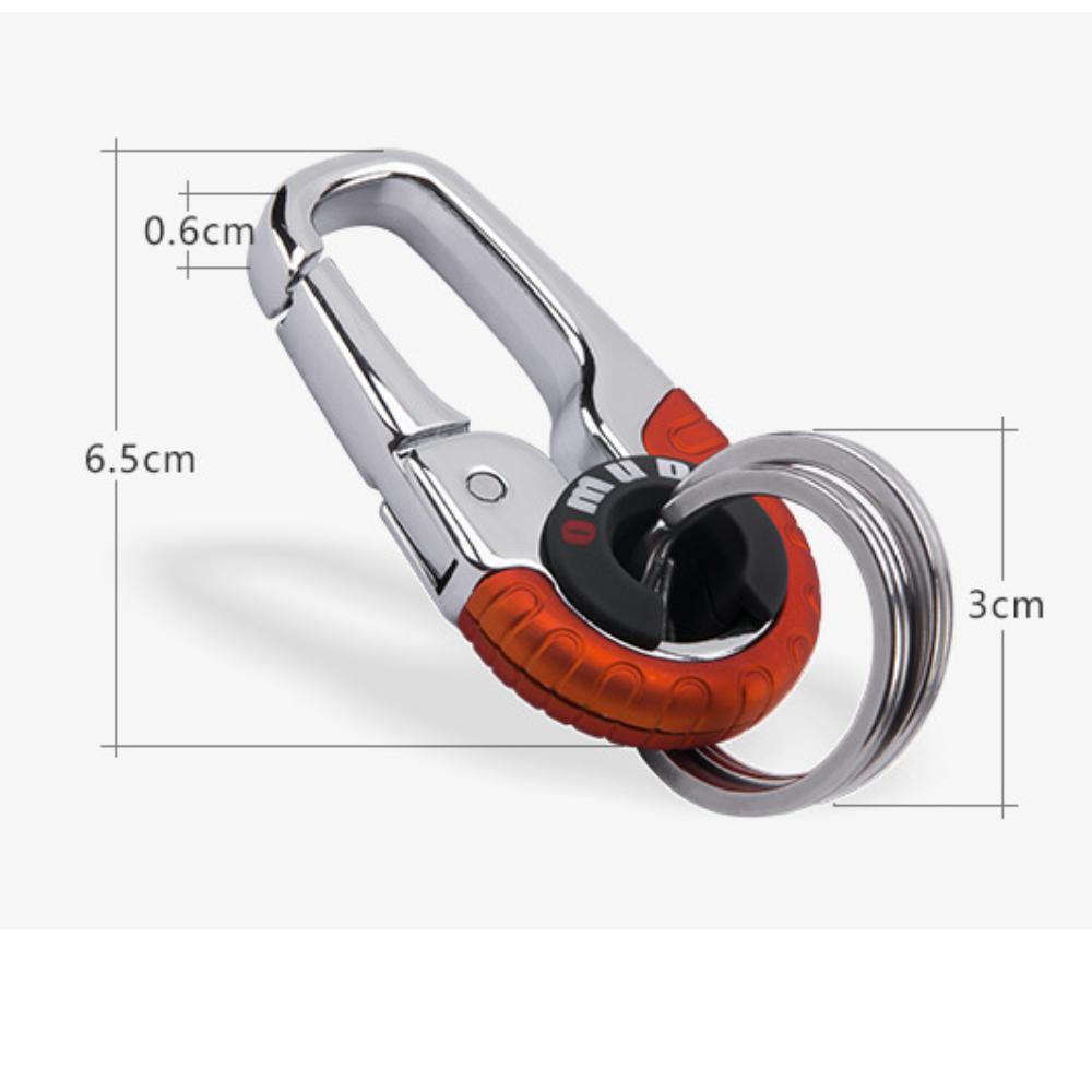 3 Stück Edelstahl Auto Schlüsselanhänger Ring Starker Schlüsselring Mode Schlüsselanhänger Schnalle für Männer Outdoor