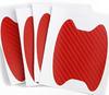 Carbon Fiber Car Door Handle Protective Stickers, 4-Piece Set