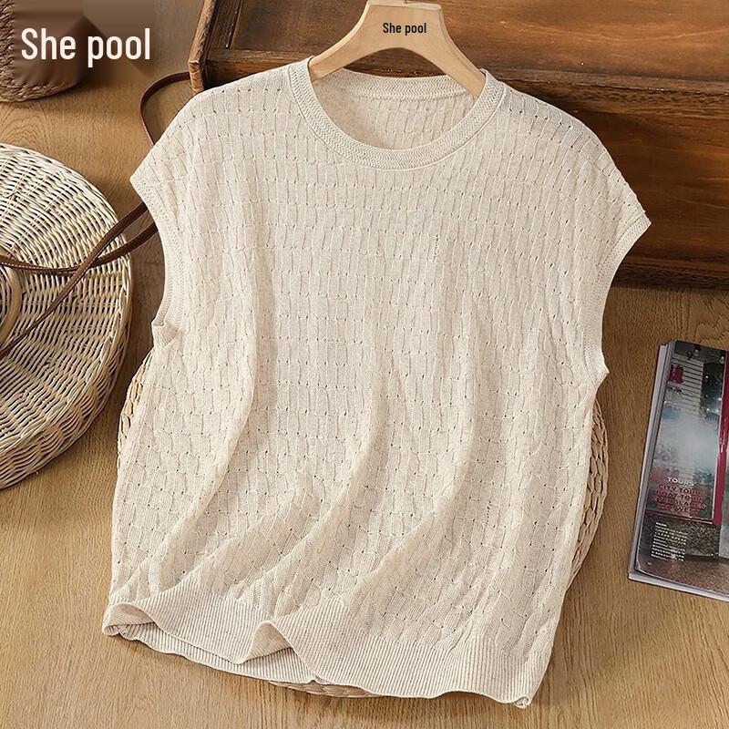 Women s Lyocell Linen Blend Knit T-Shirt One Size