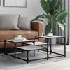 VidaXL Coffee Table Sonoma Grey 87.5x87.5x40 Cm Engineered Wood 837745