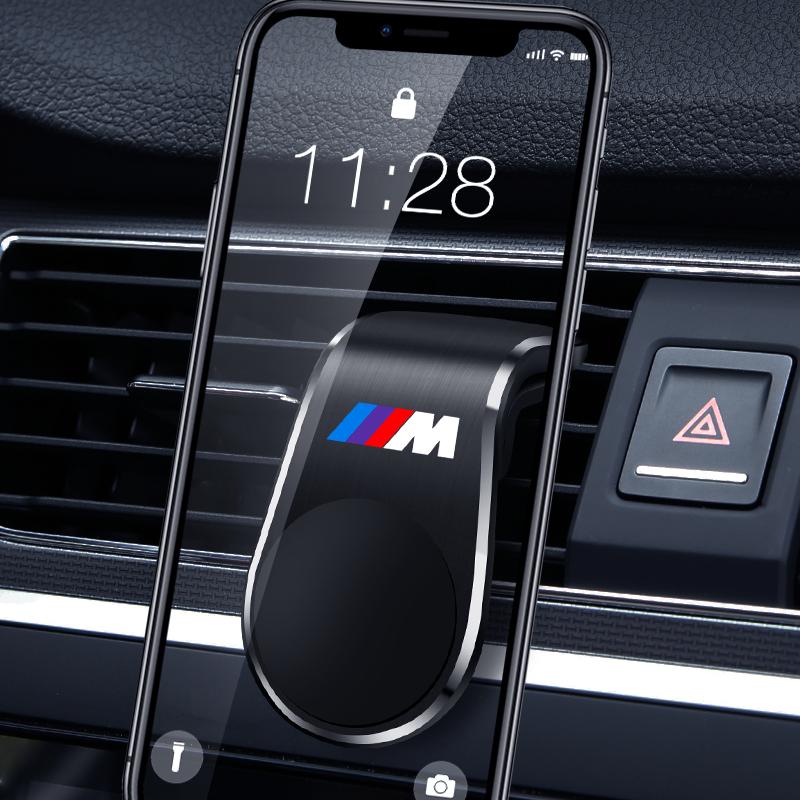 M LOGO Emblem Car Magnetic L-shaped Car Dedicated GPS Phone Holder For BMW Performance F30 F10 E90 E46 X6 E60 E70 E36 X3 X5 X7 X2 E91