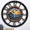 25cm Rustic Iron Round Wall Clock for Rustic Interior Decor