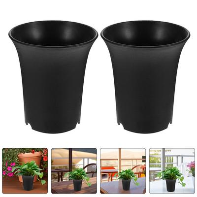 10 Stück Hohe Taille Plastikblumentöpfe Runde Pflanzgefäße für Zimmerpflanzen Sukkulenten Kakteen Bonsai mit Drainagelöchern Anzuchtstarter