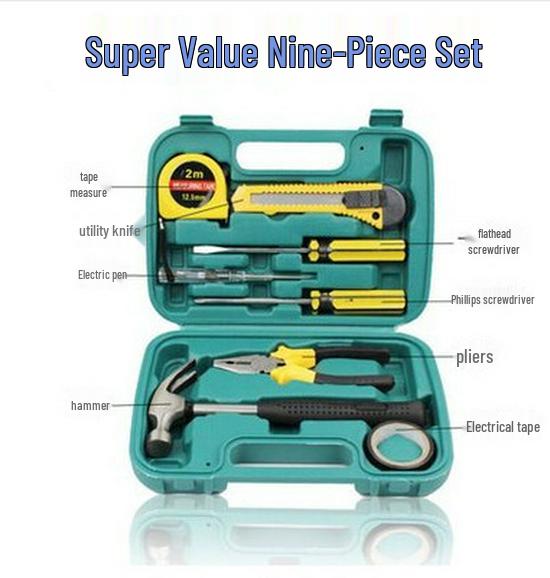 11-Piece Emergency Car Repair Tool Kit & Household Toolbox Set