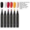 6 ks 3v1 lak na nehty v tužce Rychleschnoucí Bez UV Akrylová barva Tužka na nehty Vodotěsná Přenosná Cestovní Domácí Salon DIY Ženy Tužka na nehtové umění