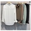 Men Loose Long Sleeve Non Iron Business Casual Solid Drape Shirt