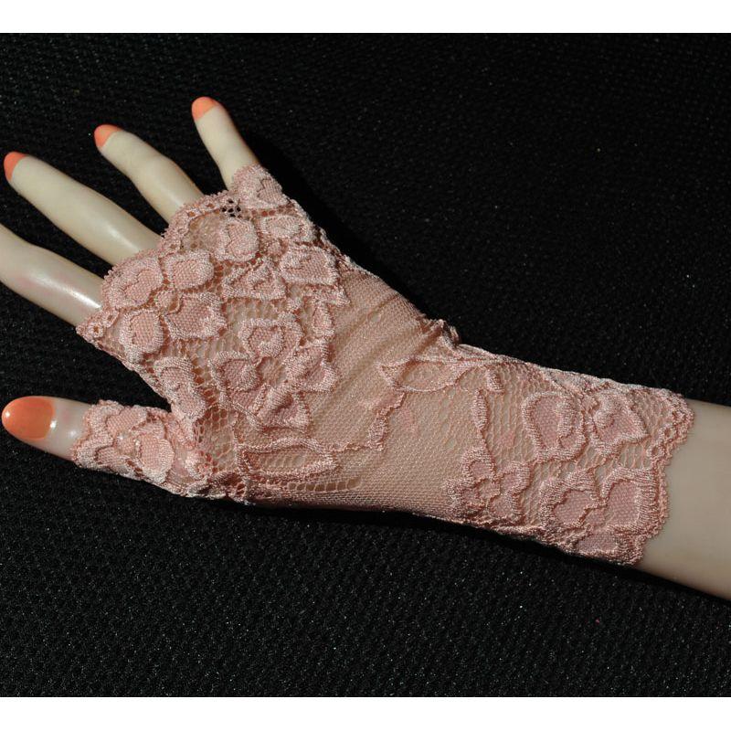 New Elastic Lace Half Finger Gloves Thin Short Finger Leakage Sun Protection Driving Non Slip UV Protection Scar Covering Tattoo
