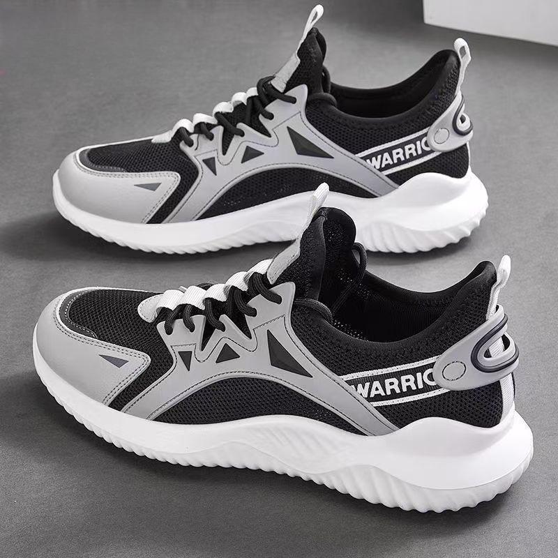Chaussures pour hommes nouvelles chaussures d'été pour hommes en maille respirante chaussures décontractées tendance polyvalentes chaussures de sport couleur unie chaussures décontractées pour hommes