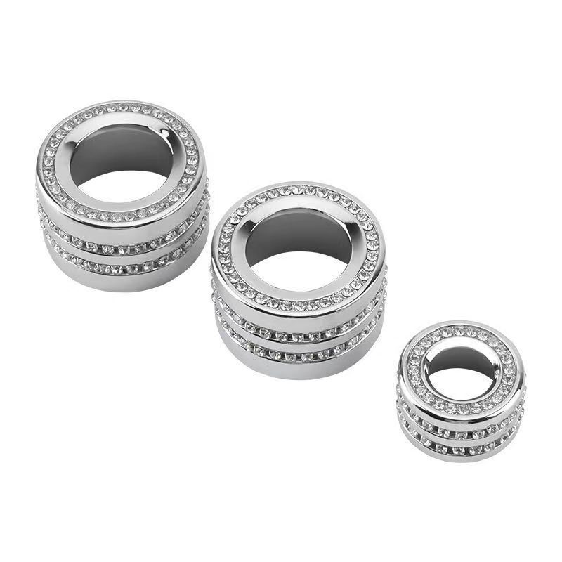 Diamond Steering Wheel Start Button Media iDrive AC Volume Knob Metal Crystal Sticker Accessories for BMW 5 X3 X4 Series