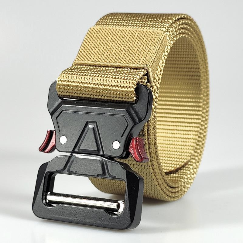 Men's Belt Metal Buckle Outdoor Hunting Multi Function Tactical Belt Combat Survival Marine Corps Canvas Nylon Women Sport Belt