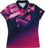 JUIC Table Tennis Game Shirt, JTTA Approved, Lightweight, Moisture-Wicking, Quick-Drying, Women's, Pink, XL, 5684