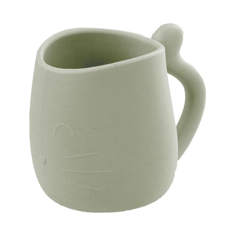 Silicone Cup Anti-fall Cute Cat Cup Home Drinking Cup  Caneca Water Cup with Handle Cute Cup Mouthwash Cup