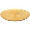 Set of 2 Golden Wooden Round Trays, Diameter 40 cm and 30 cm