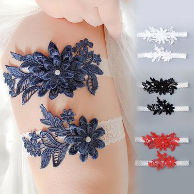 Sexy Mode Dessous Hochzeit Strumpfband Gürtel Braut Cosplay Party Zubehör Bowknot Blume Spitze Elastische Bein Ring Braut Bein Strumpfband