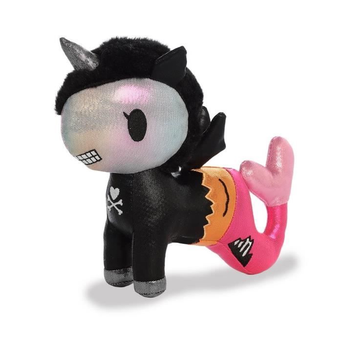 Peluche - AURORA - Tokidoki Fantasma Mermicorno - Noir - 20,3 cm - Pour enfants à partir de 3 ans