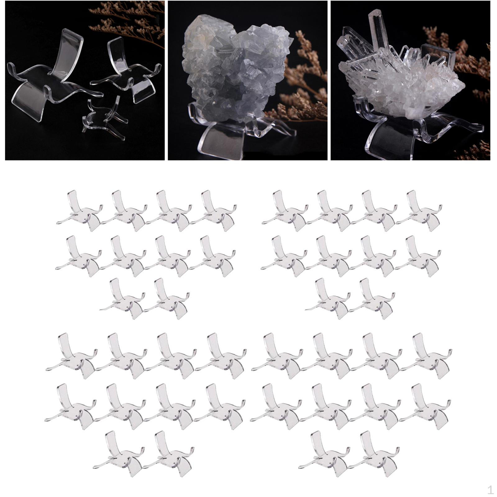 

40x Acrylic Display Stand Holder for Rock Specimens Agate