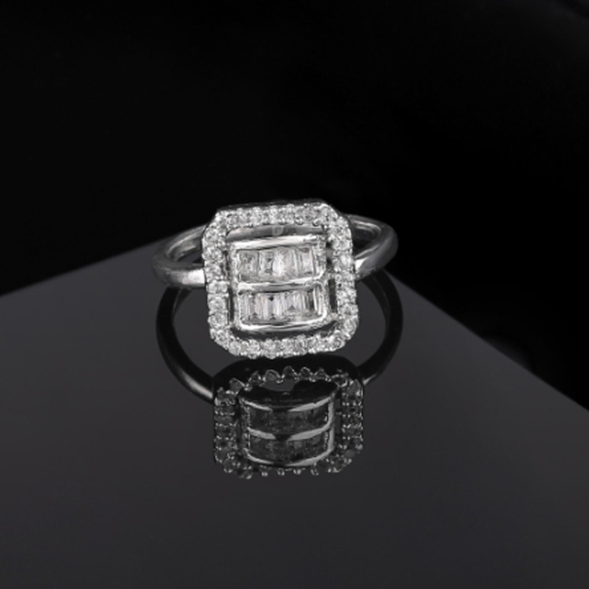 

Кольцо Estele с родиевым покрытием CZ Ossum Octagon для женщин