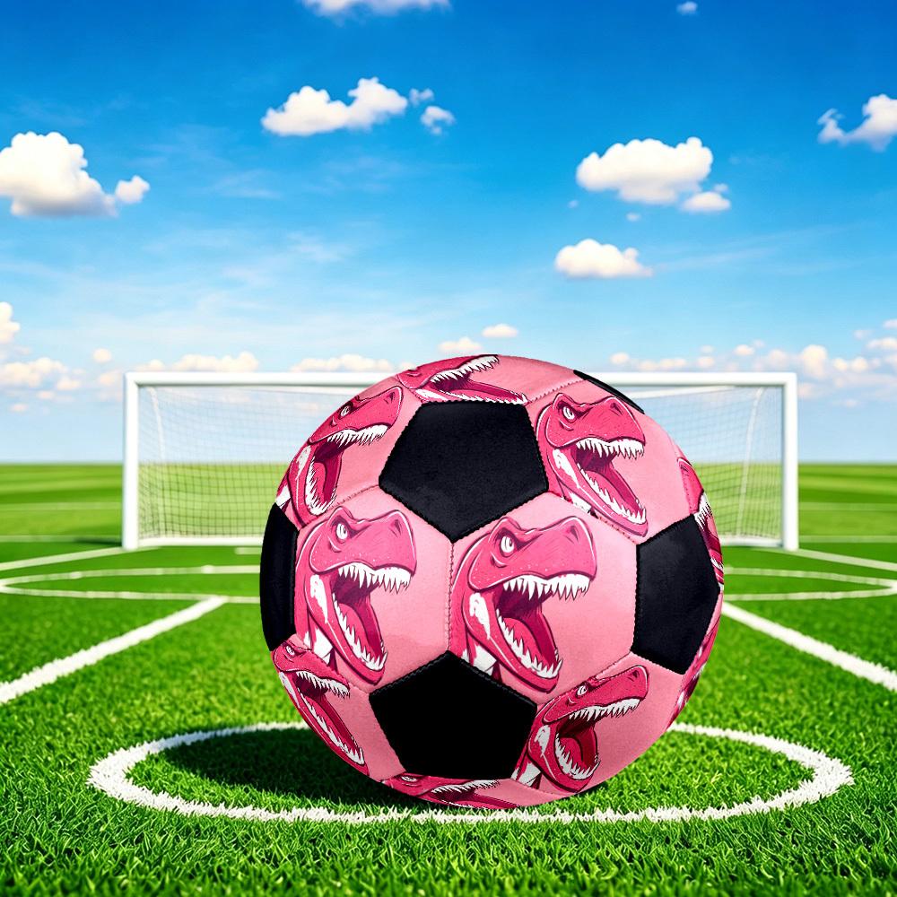 1pc Pink Dinosaur Art Lightweight PVC Training Soccer Ball, Size 5, Suitable for Indoor and Outdoor TrainingGift Y60398