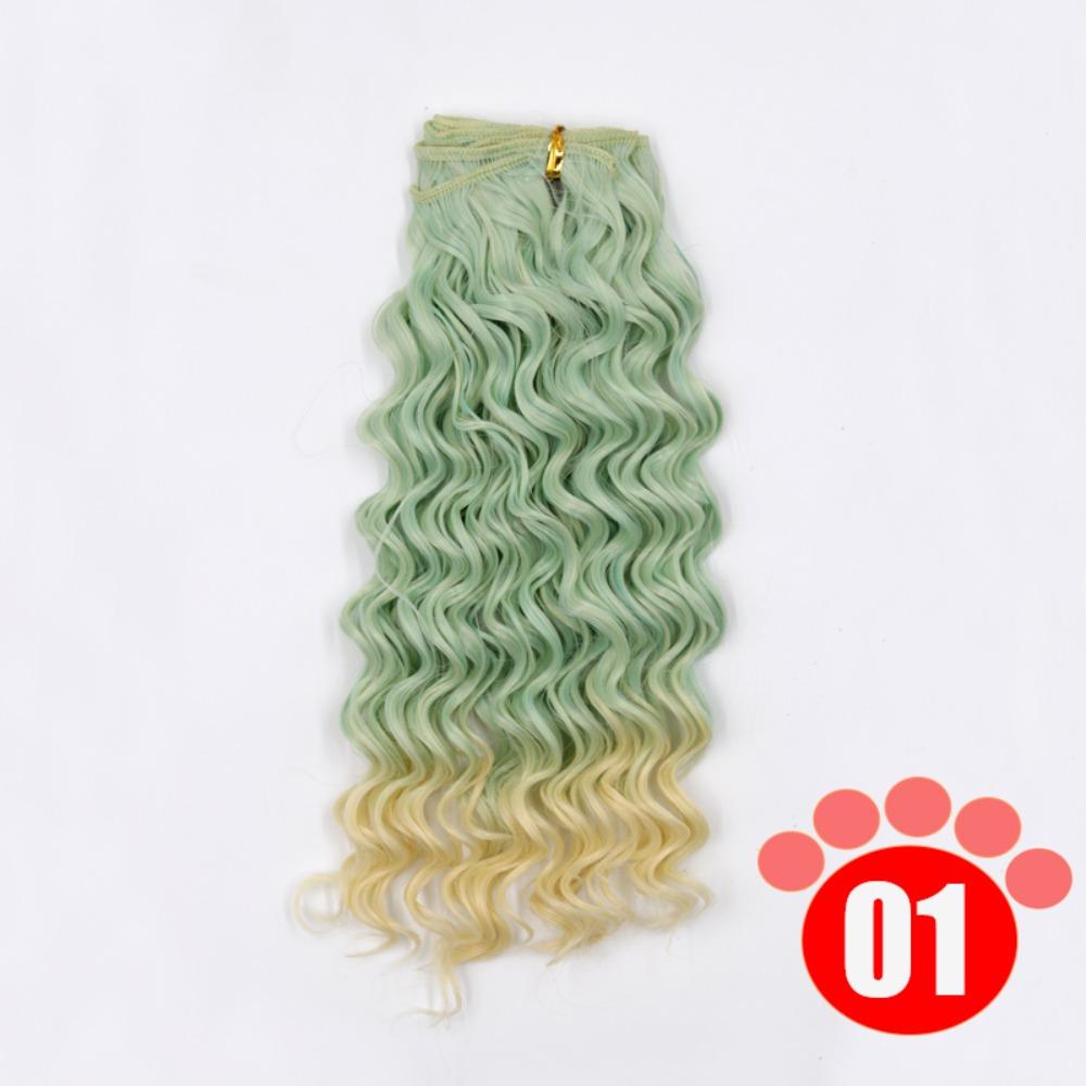 Gradient Color BJD SD Doll Hair Curly Hair Blyth Doll Wigs Accessories  Wig Making