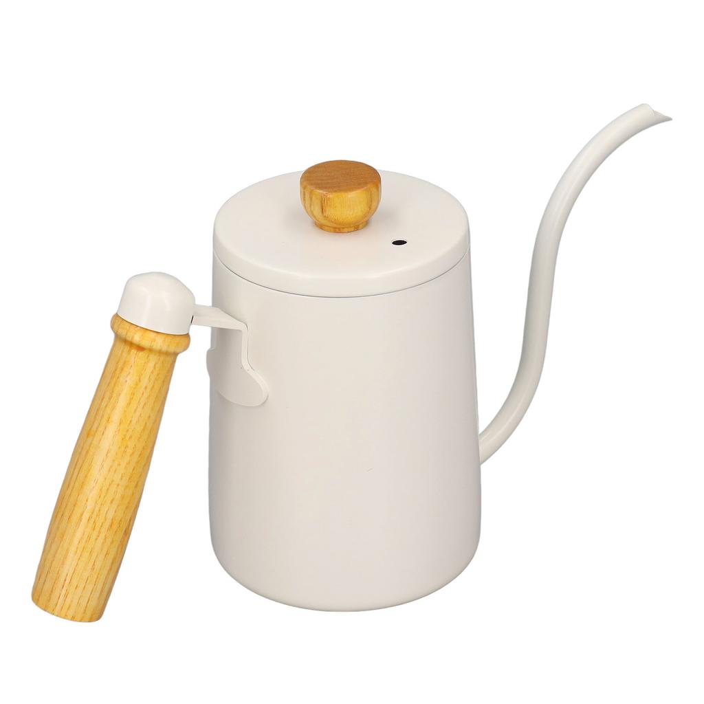 600ml 20oz Pour Over Coffee Kettle Pour Over Kettle Gooseneck Spout Coffee Tea Pot with Wood Handle