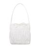 Covernat Woman Clover Heart Lace Mini Tote Bag White