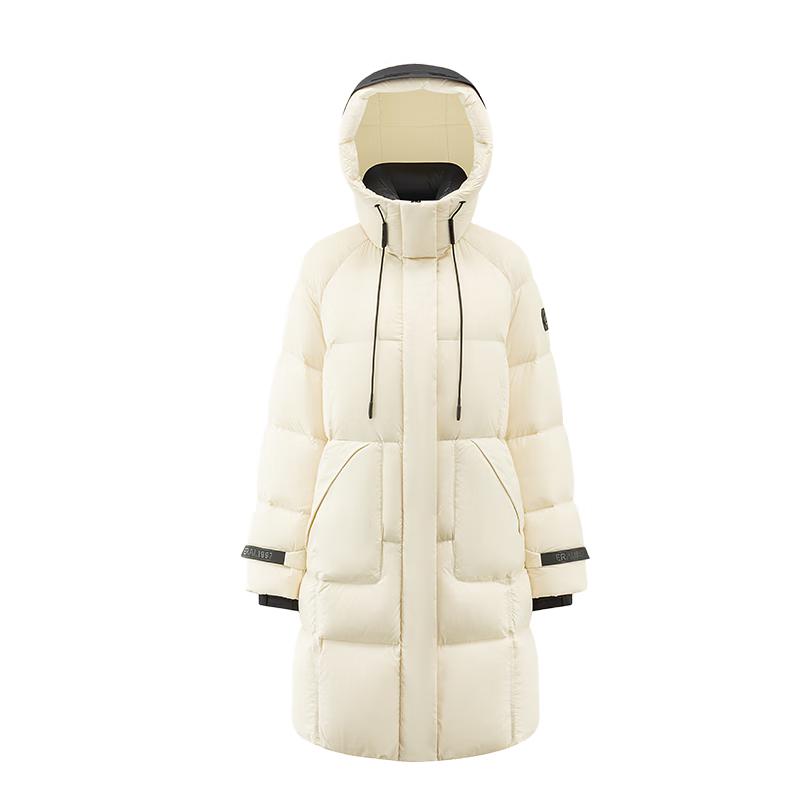 

AILAIYI Women s 90% Goose Down Mid-Length Hooded Winter Coat L (165/88A)