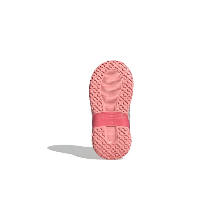 adidas 4Uture Rnr El I Slip Resistant Cushioning Abrasion Resistant Low Top Toddler Shoes Gray Pink Infant And Toddler FV2787