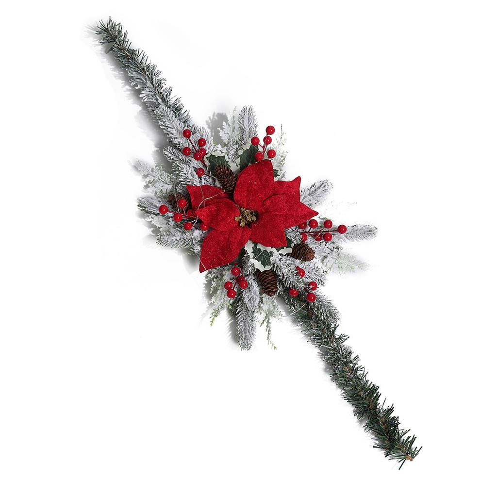 Battery Operated Mailbox Garlands Easy Install Festival Wreath for Wall and Window Ornamentation Party Accessory