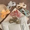 Korean Style Bowknot Barrettes Sweet French Shark Clip Bow Acetic Acid Hair Claw  Hair Accessories