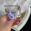 Funny LED Light Bulb Hair Clip Glow Hairpin for Women Flashing Fringe Clip Novelty Trendy Hair Accessory for Party Daily Use