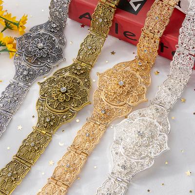 Fatima Fashion Arabian Luxury Bride Belt For Women Caucasus Traditional Wedding Waist Chain  Jewelry