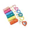 Macaron Color Mini Heart Mirror Lipstick Keychain Bag