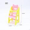 Dollhouse High Chair 1/12 Scale Adorable Realistic Doll House Accessories Furniture Model for