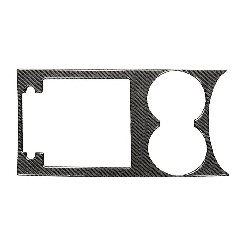 For Porsche Macan 2015-2018 Carbon Fiber Car Center Water Cup Holder Storage Box Panel Trim Frame Interior Decoration Sticker